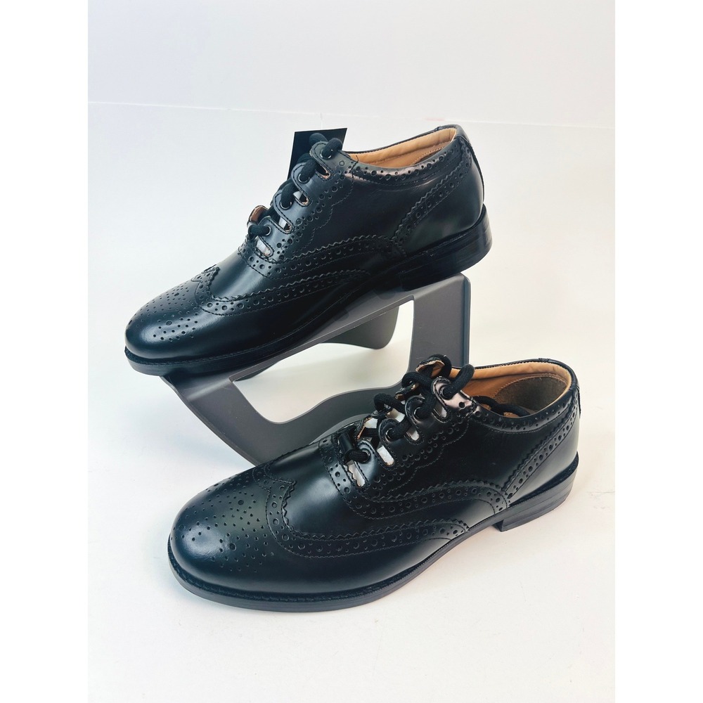 Thistle Shoes Mens Black Leather 1112 Ghillie Brogues Scottish Kilt Shoes 10 US